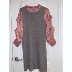 Grey sweater dress
